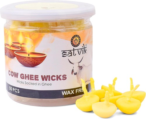 Satvik pure cow ghee wicks - cow,