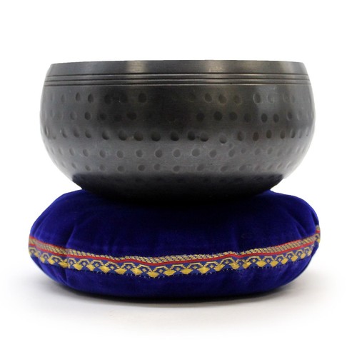 Singing bowl velvet cushion - singing,