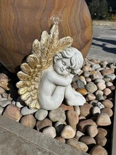 Sitting Cupid Cream With Gold