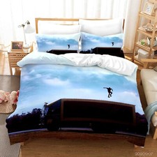 3D Skateboarding Quilt Cover