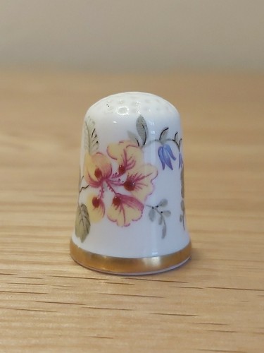 Caverswall thimble signed - caverswall,
