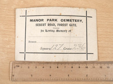 Antique Manor Park Cemetery