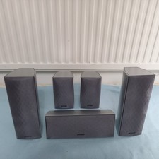 130W silver ONKYO 4 Satellites & centre SURROUND speakers WALL mountable 8Ω