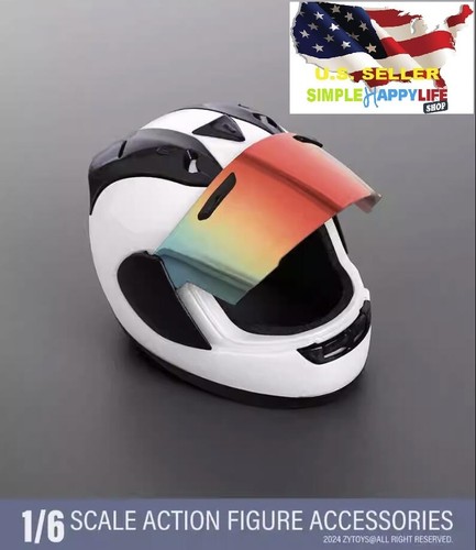 Scale white motorcycle - 1/6,