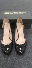 LADIES HOBBS MADE IN ITALY BLACK PATENT COURT SHOES SIZE 6 CG BD4 