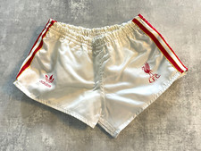Vintage 1985 Adidas Liverpool FC Away Shorts, High Cut Nylon, 32" inch Waist