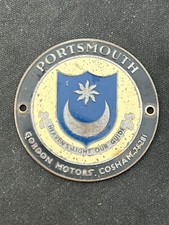 Portsmouth Gordon Motors Cosham Pompey Motor Automobile Car Badge Emblem