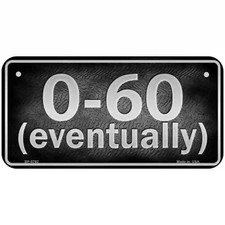 0 To 60 Metal Novelty License
