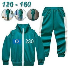 Hot Squid 2  Green Season Kids Tracksuit Set Jacket Pants Cosplay Costume Suits*