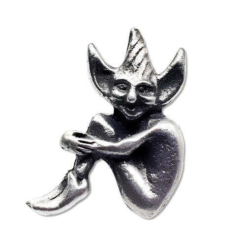 Pixie pewter pin - badge, celtic