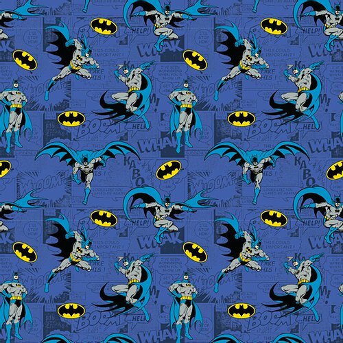 Batman comics blue fabric - comics,