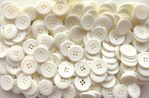 Buttons 20mm 32l - buttons, white