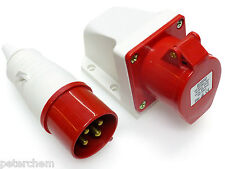 16 amp 4 pin plug + wall mount