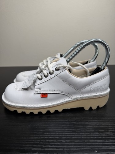 Kickers kick white leather - kick, lo