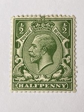 Halfpenny stamp george gb - halfpenny,