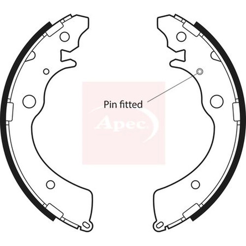 Apec brake shoe set - brake, axle