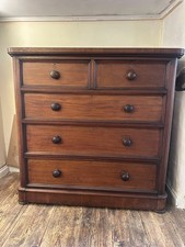 Antique Victorian Mahogany Chest Of Drawers - Free Delivery Available