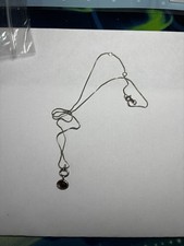 Silver 925 necklace with amethyst type stone