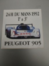 PEUGEOT 905 1992 LE MANS 24 HOURS 1st & 3rd STICKER