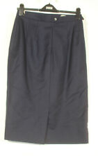 Vintage Daks Womens Skirt Wool 12 Navy Blue Midi Workwear London