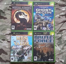 4 x Original Xbox Games - Mortal Kombat, Brute Force, Ghost Recon 2, Men Valor