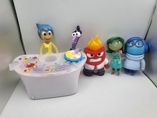 Disney Inside Out Set x 5 Figures Fear Joy Sadness Disgust Anger & Light Up Desk