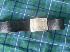 Mens Black Leather Kilt Belt