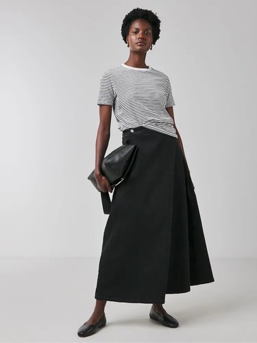 Ladies mid denim jean maxi - ladies,