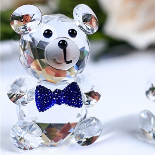 Crystal bear figurine - bear,