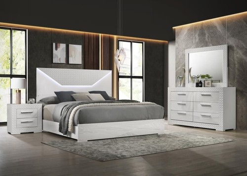 High gloss white wood - high,