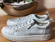 Ruth Langsford Zip Detail Trainer in Silver Size 40