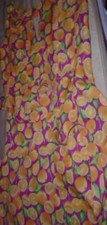 Size 16 Real Form London Pink Linen & Viscose thick backless Dress with Lemons.