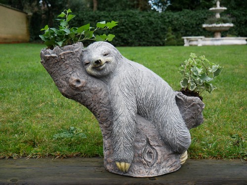 Sloth planter garden ornament - planter,