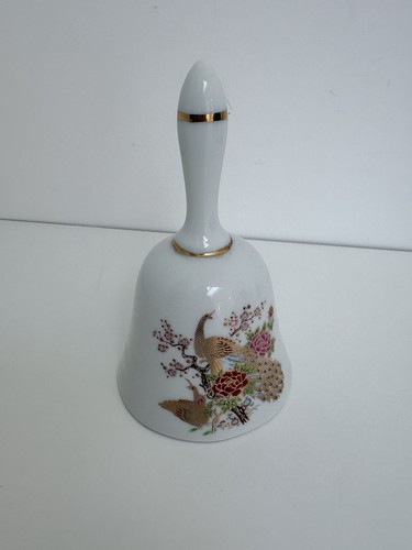 Vintage porcelain peacock bell - porcelain,