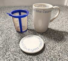 Whittard of Chelsea Wisdom In A Mug Chatsford Mug Cup Diffuser/Strainer Lid Tea