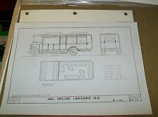 AEC ORIGINAL OFFICIAL DRAWING PHOTOGRAPH DELUXE LIMOUSINE BUS K TYPE 1921 V2012