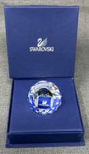 Swarovski  Crystal Faceted Logo Swan Ball Paperweight - 858321 Box