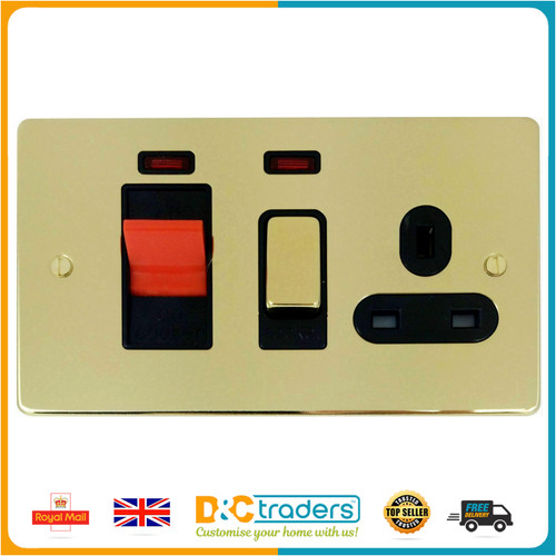 Polished brass cooker control - brass,