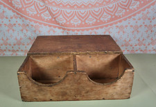 Vintage Rustic Wooden Pigeonhole Storage Box Lidded Storage Box