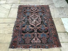 Antique Persain Oriental Carpet Rug Hand Made Vintage 190 cm x 129 cm Nahavand ?