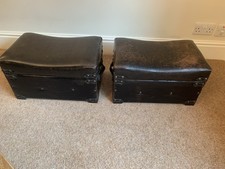 Pair Of Reproduction Wooden Log / Slipper Box’s Unique Design