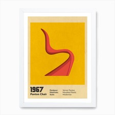 Panton Chair Art Print Framed