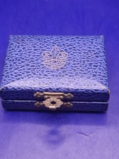 Lovely Vintage Boy Scouts Blue Cuff Links Presentation Box- Empty