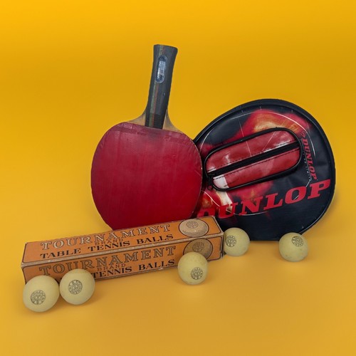 Vtg dunlop table tennis set - dunlop,