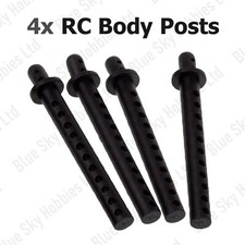 4x RC Body Posts Plastic Shell Mounts 68mm x 6.5mm for 1/10 RC Car Truck - UK