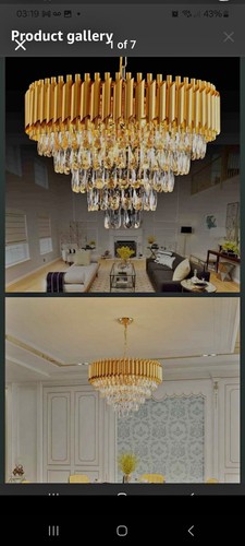 Gold modern crystal - gold,