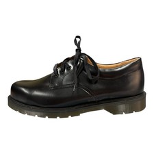 SOLOVAIR Black Leather Steel Toe Shoes UK 11.5 Air Soles 0038 Made In England