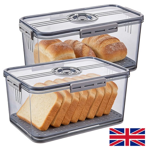 Large clear bread box airtight - large,