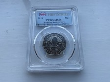 Scouting Anniversary 50p Coin BU Graded PCGS MS66 First Strike