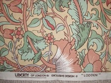 LIBERTY OF LONDON FABRIC REMNANT WILLIAM MORRIS LODDEN W53 X L69 INCH